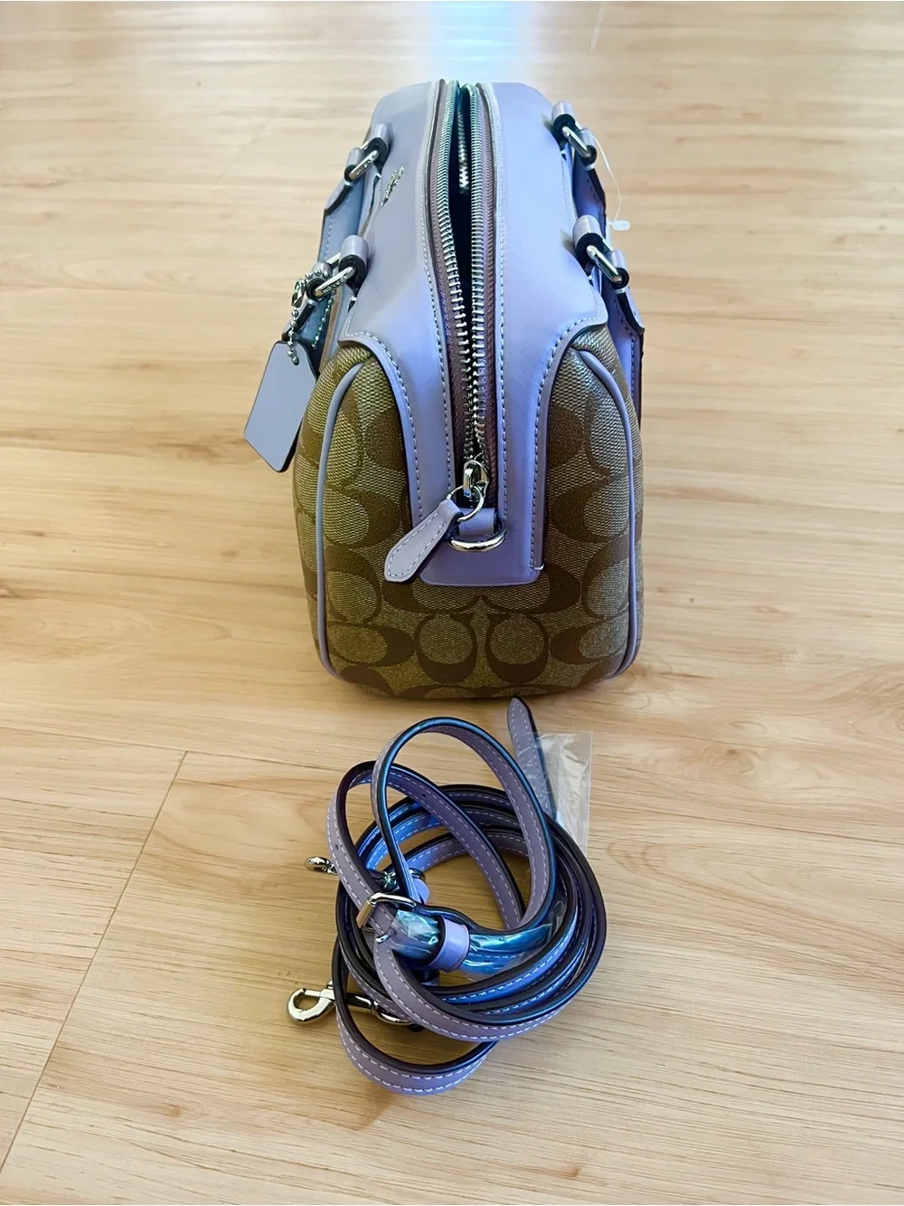 Coach Signature Mini Bennett Khaki Jasmine#F32203